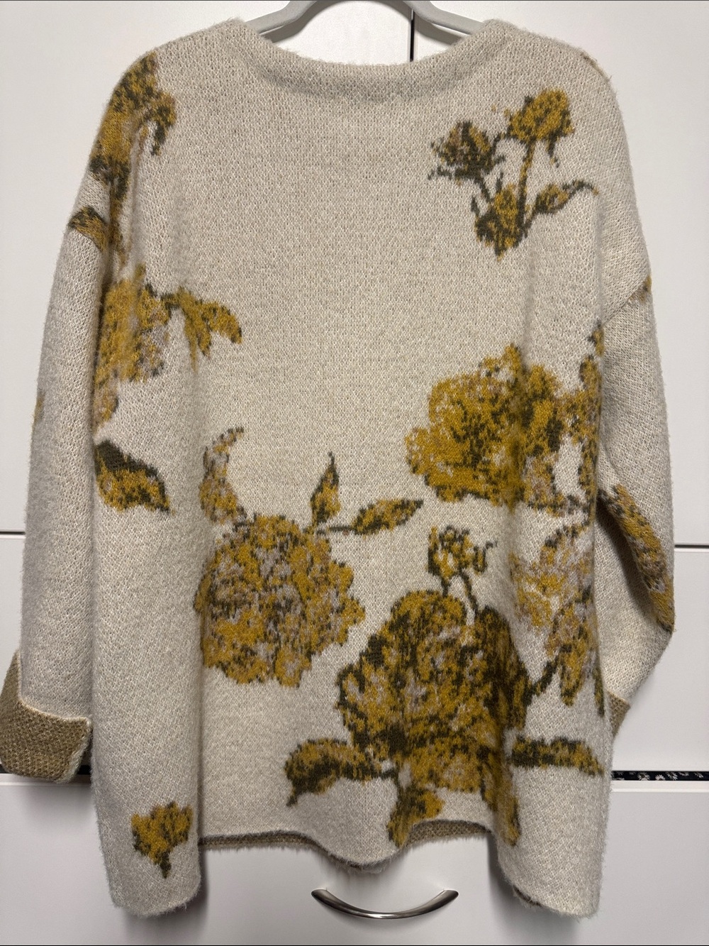Woolrich Cream and Mustard Floral Button-Front Cardigan - Picture 5 of 5